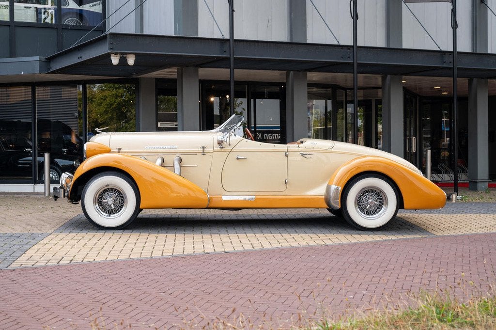 Auburn Speedster Supercharged (bj 1979, automaat), Beige, Leder, Bedrijf, 2 zetels