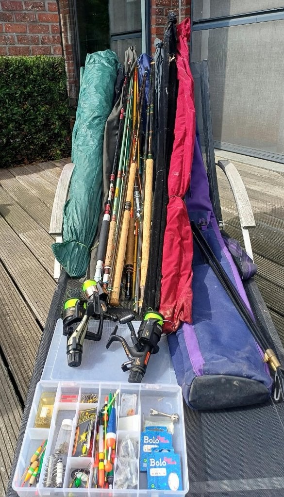 canne à pêche, moulinet, tente, étui, hameçons, lignes de pê, Sports nautiques & Bateaux, Pêche à la ligne | Carpes, Enlèvement
