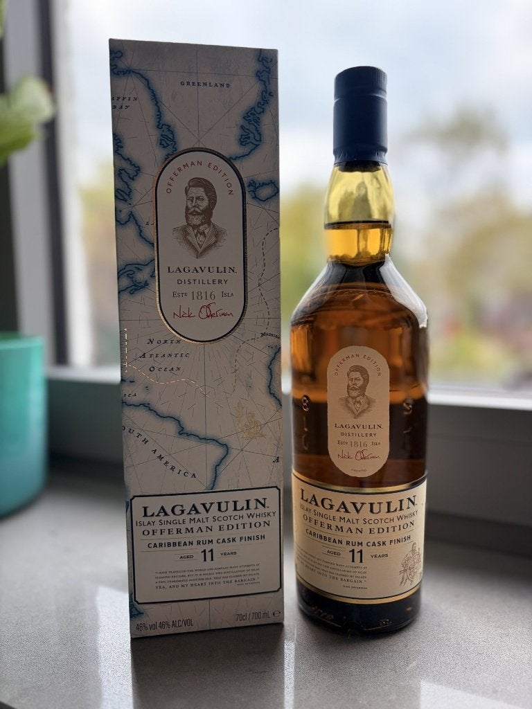 Lagavulin 11 Years Offerman Edition Caribbean Rum Finish, Verzamelen, Ophalen of Verzenden, Nieuw, Overige typen
