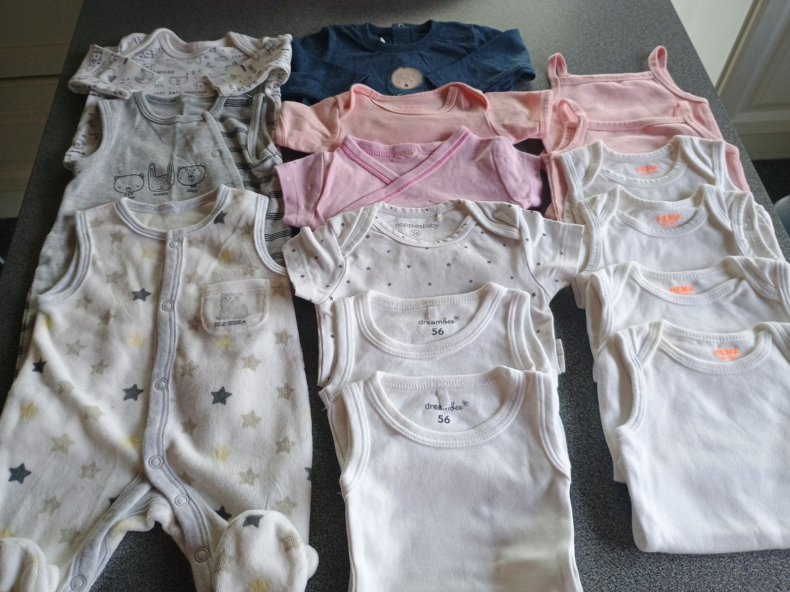 pakket baby kleding 50/56, Ophalen, Gebruikt, Maat 50