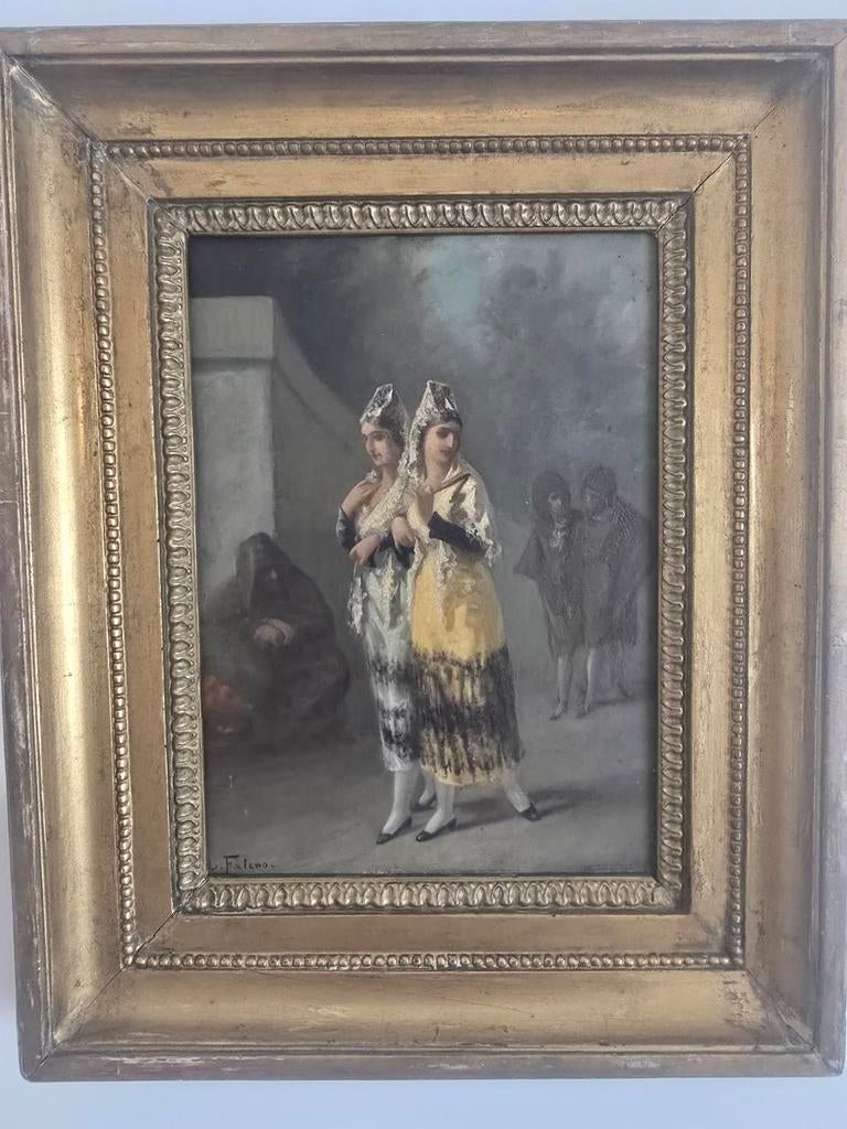 Luis ricardo falero schilderij, Antiek en Kunst, Ophalen