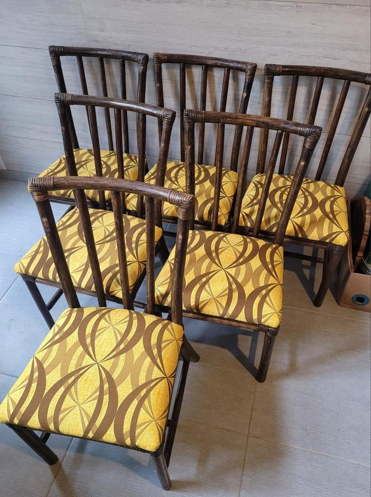 Retro bamboo stoelen, Huis en Inrichting, Ophalen