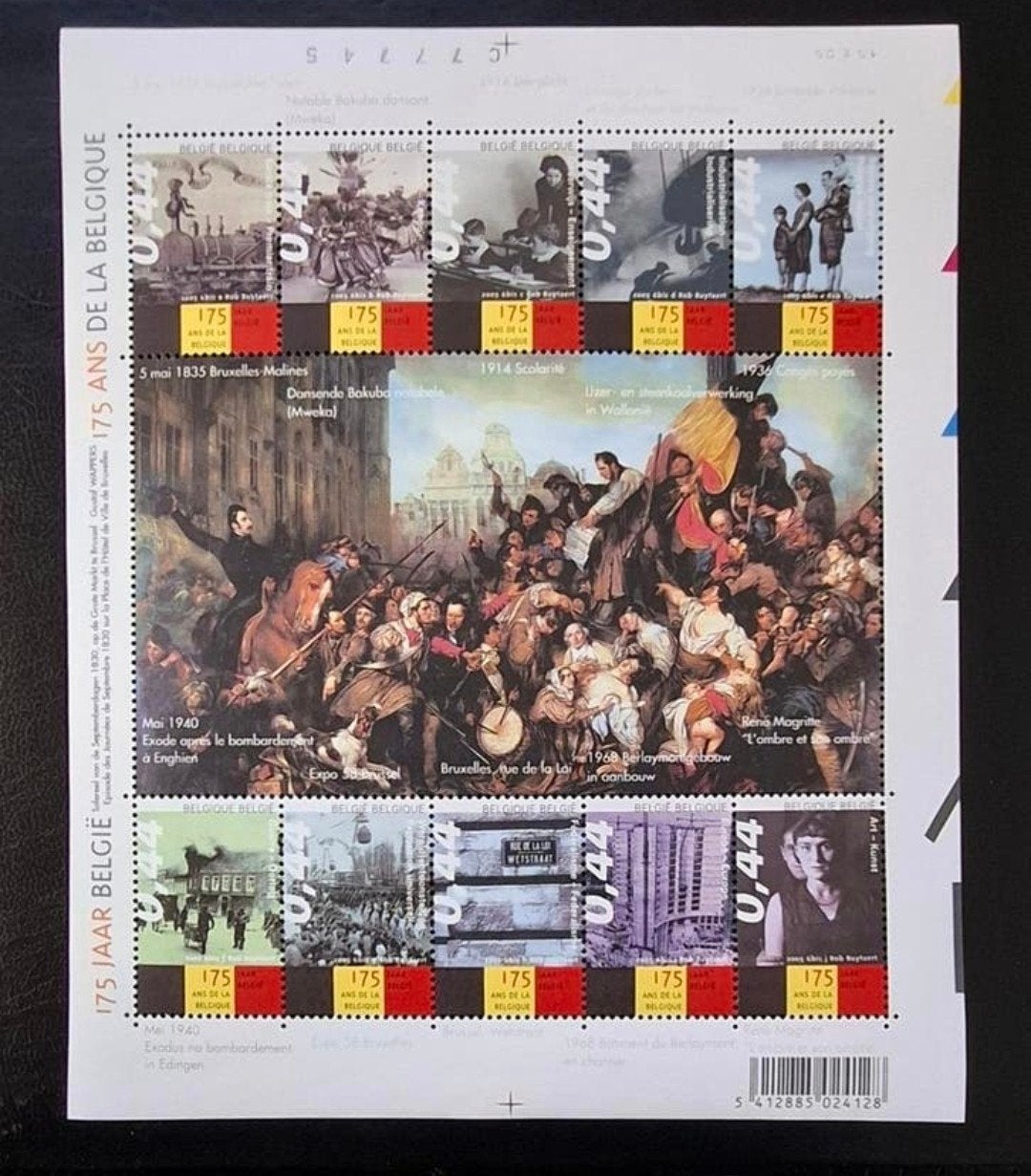 Belgique : COB 3357/66-BL119 ** 175 ans de la Belgique 2005., Sans timbre, Neuf, Enlèvement ou Envoi, Non oblitéré