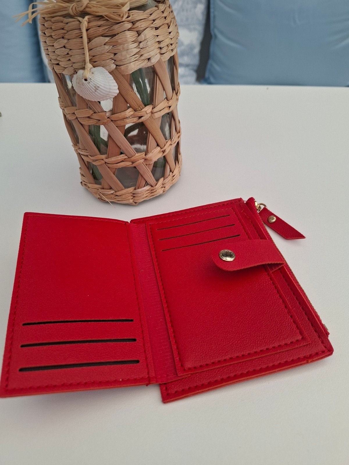 Rode portemonnee nieuw, Handtassen en Accessoires, Ophalen, Leder