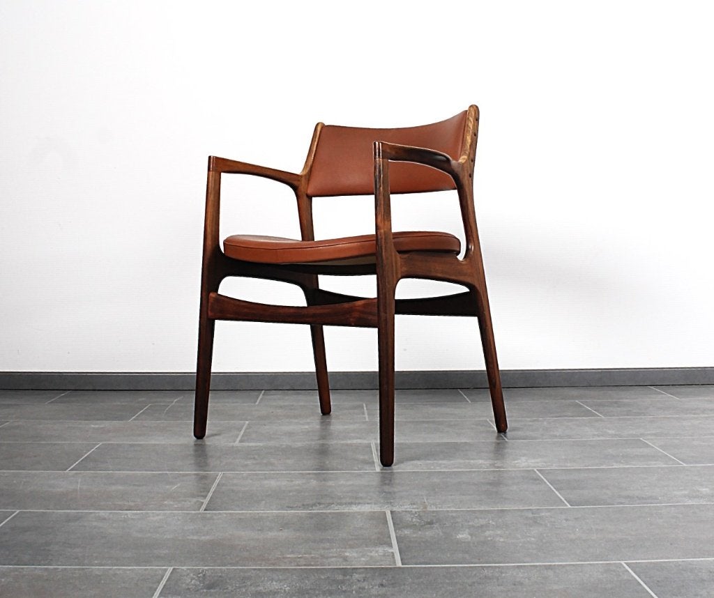 Fauteuil Palisander Model 512 par Erik Buck pour Christensen, Maison & Meubles, Enlèvement ou Envoi, Vintage, deens design, Brun