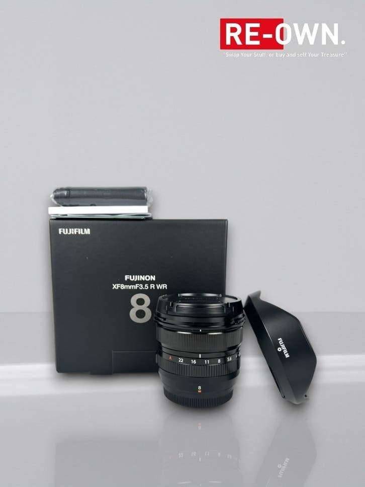 FUJIFILM XF 8MM F/3.5 R WR |GROOTHOEK| TOPSTAAT | DOOS| FUJI, Fujifilm, Bouchons d'objectif, ,, Comme neuf