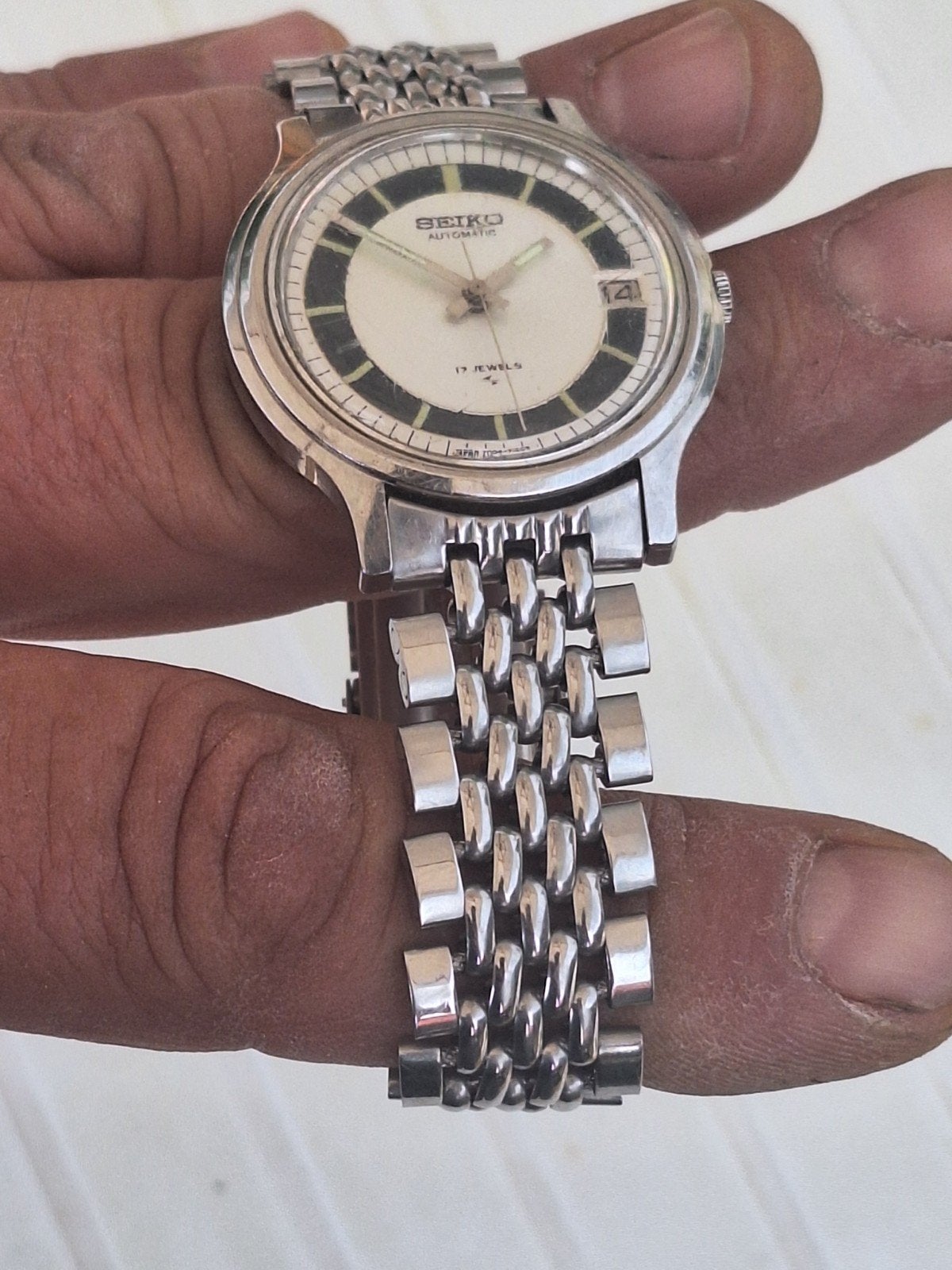 seiko automatic vintage bullseye ref 7005 -7110 fonctionne, Bijoux, Sacs & Beauté, Enlèvement ou Envoi, Seiko