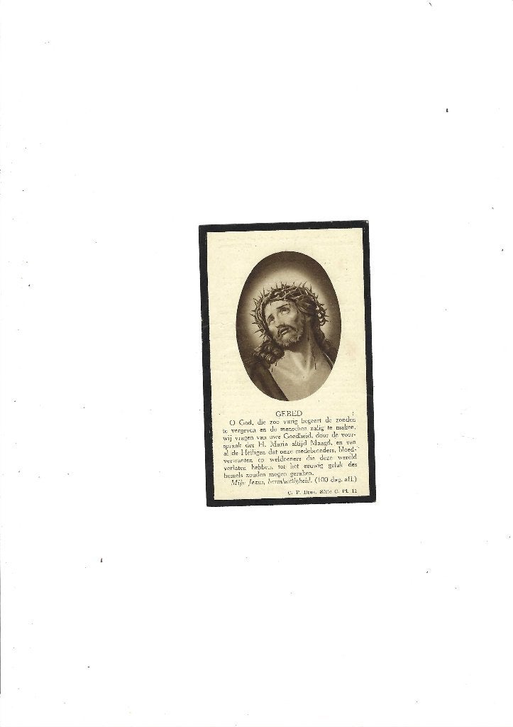 Souvenir de décès, Verzamelen, Bidprentjes en Rouwkaarten, Ophalen of Verzenden