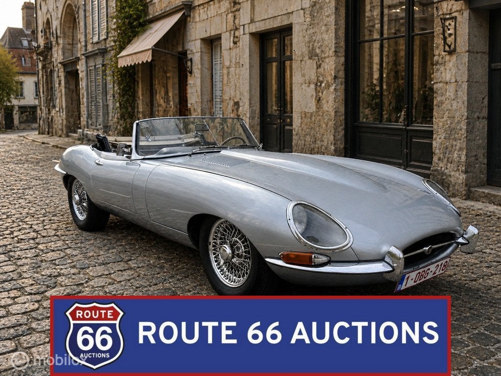 Jaguar E-Type Series 1 3.8 OTS | 1963 | Route 66 Auctions, Auto's, Zwart, Bedrijf, Handgeschakeld, Overige carrosserie