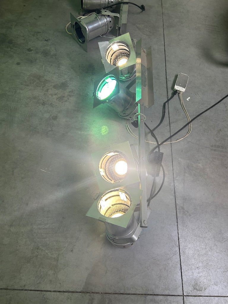 8 aluminium PAR-spots   - podiumverlichting lot, Maison & Meubles, Autres culots, Halogène, Enlèvement, Utilisé