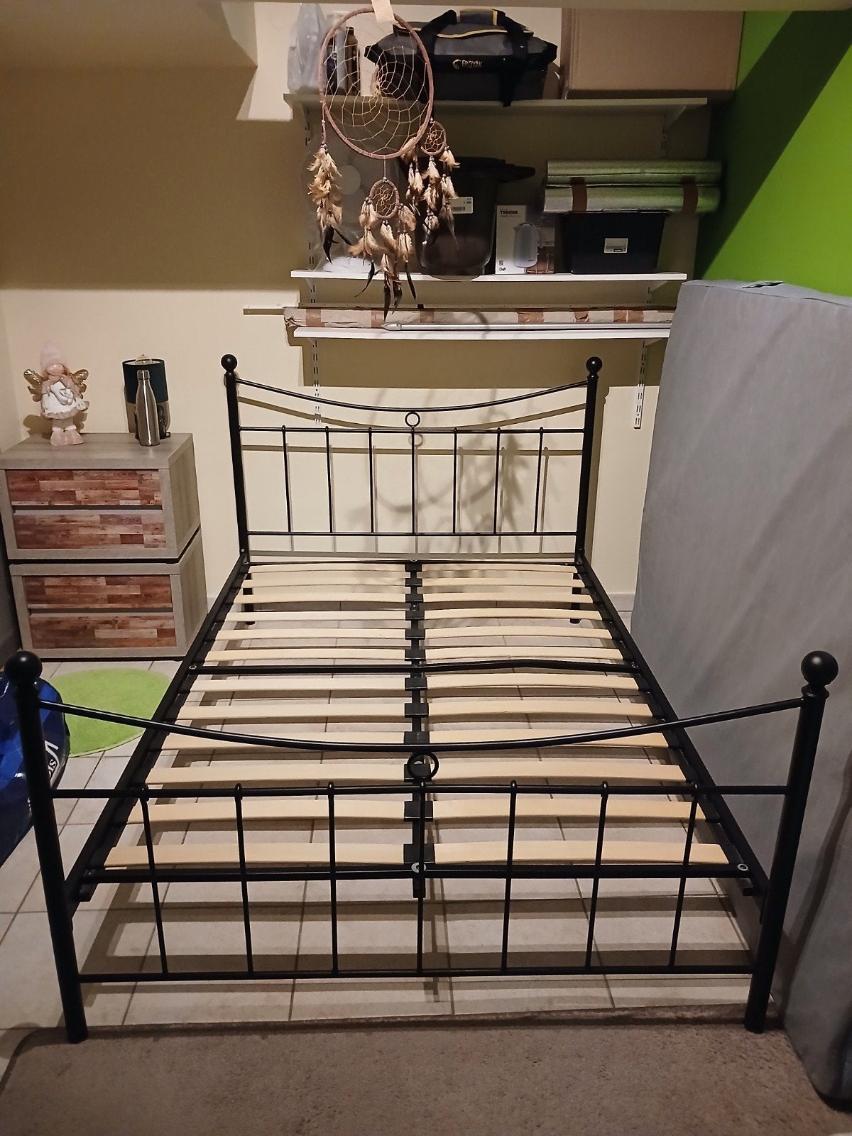 metalen bed, Huis en Inrichting, Ophalen, Zwart, Tweepersoons, 140 cm