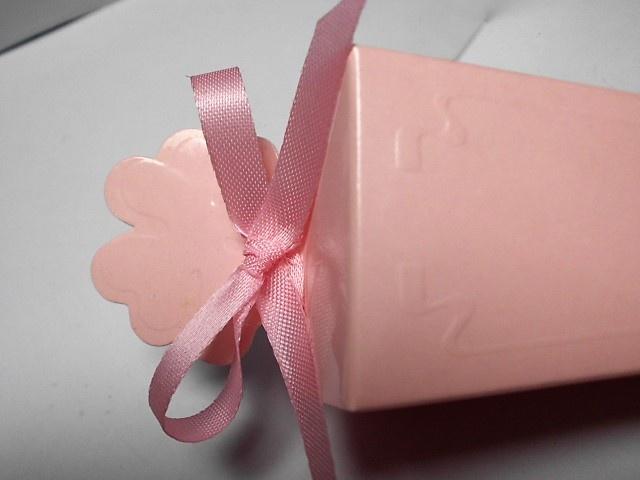 Bedankje puntzak roze doopsuiker doosje - 25 stuks voor 4€, Kinderen en Baby's, Ophalen, Nieuw, Kraamcadeau