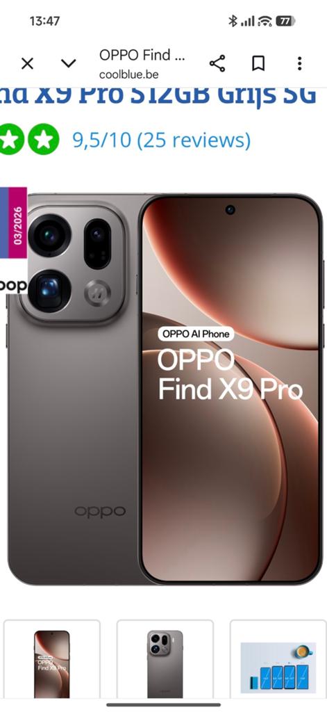 OPPO Find X9 Pro Global 512GB, Télécoms, Téléphonie mobile | Marques Autre, Enlèvement ou Envoi