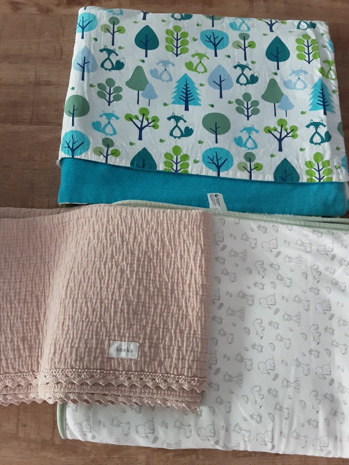 Baby dekentjes van Koeka, Dreambee en Trixie, Kinderen en Baby's, Ophalen, Wieg, Koeka, Groen