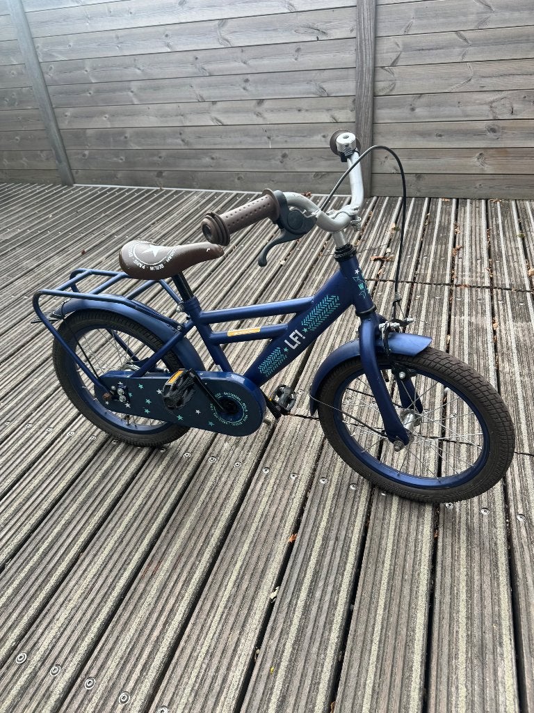 Fiets blauw kind 4-5 jaar, Ophalen, Gebruikt, Terugtraprem, Minder dan 16 inch