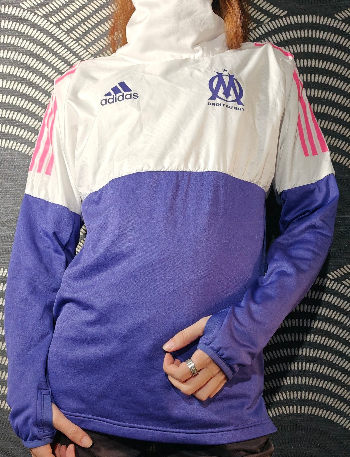 Adidas Trainingsshirt voor de winter van Olympique de Marsei, Kleding | Heren, Paars, Ophalen of Verzenden, Zo goed als nieuw