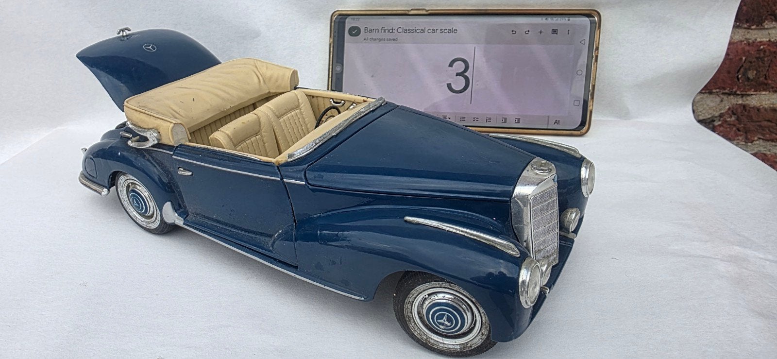 N° 3 — Mercedes-Benz 300 S Cabriolet 1955 — Maisto 1:18, Hobby & Loisirs créatifs, Voitures miniatures | 1:18, Enlèvement ou Envoi