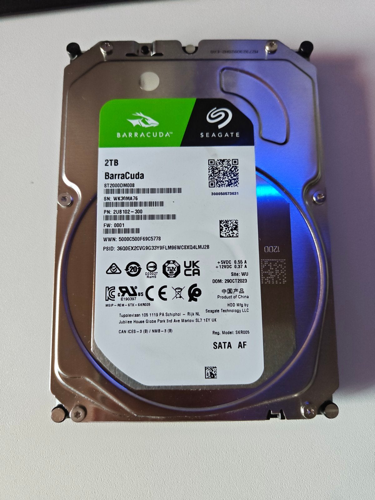 Harde Schijf 2TB SATA, Computers en Software, Intern, 2TB, Refurbished, Ophalen of Verzenden
