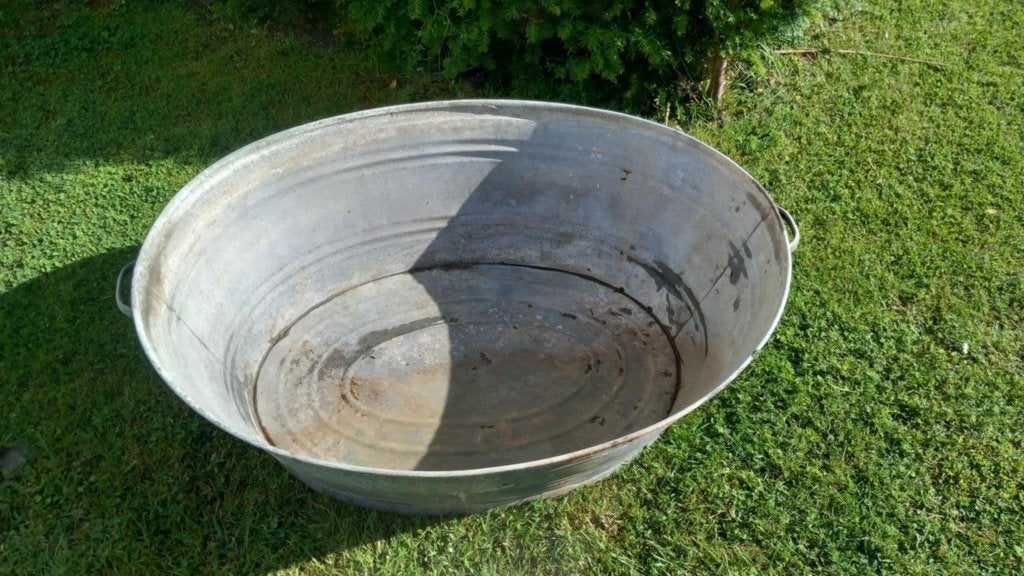 Zinken kuip, Ophalen, Gebruikt, 100 cm of meer, Metaal