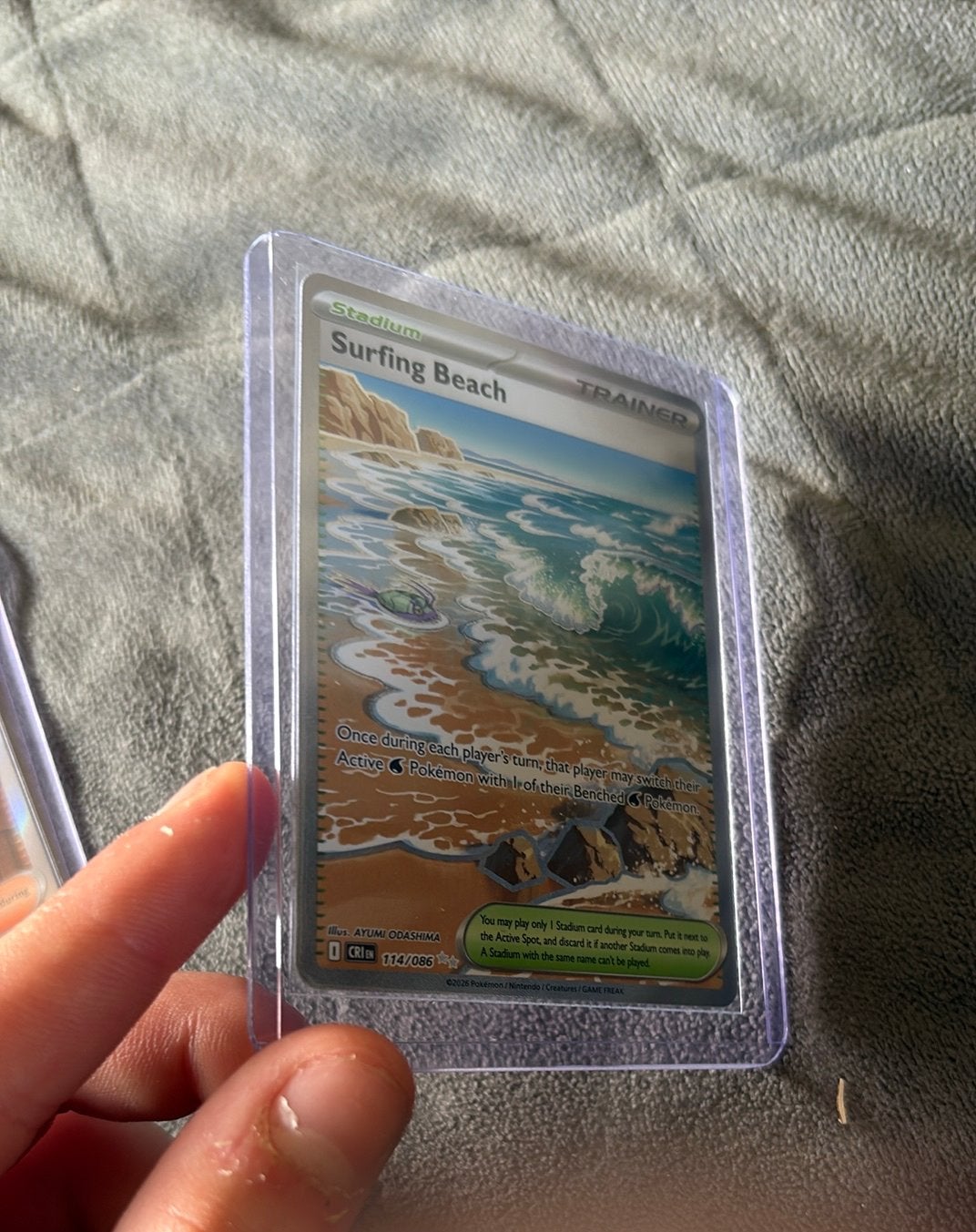 Cartes pokemon Anglaise ( staduim surfing beach), Hobby & Loisirs créatifs, Enlèvement ou Envoi, Comme neuf, Autres types, Foil