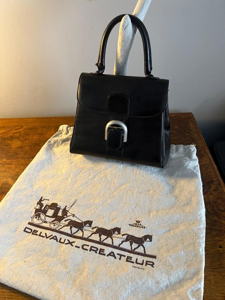 Vintage Delvaux Brillant PM, Ophalen of Verzenden, Zo goed als nieuw, Zwart, Handtas