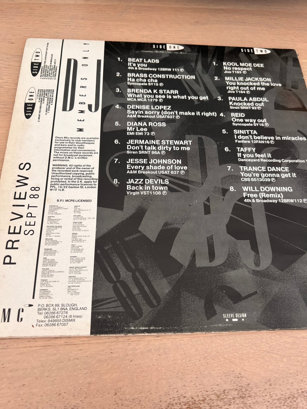 Dmc - September 88 Mixes DJ members only, CD & DVD, Vinyles | Dance & House, Enlèvement ou Envoi, Comme neuf, Disco