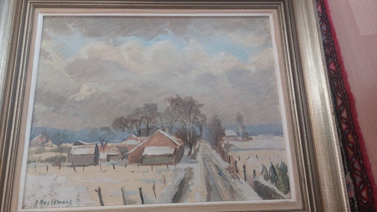 Paysage néo-impressionniste authentique Roger Bessemans, Antiquités & Art, Enlèvement ou Envoi, Impressionniste, Signé