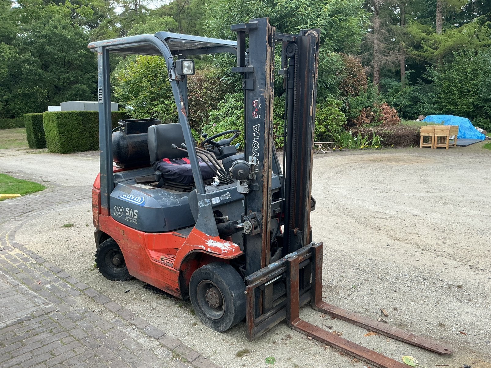 Toyota gas lpg heftruck, Zakelijke goederen, 1000 tot 2000 kg, Ophalen, LPG, Heftruck