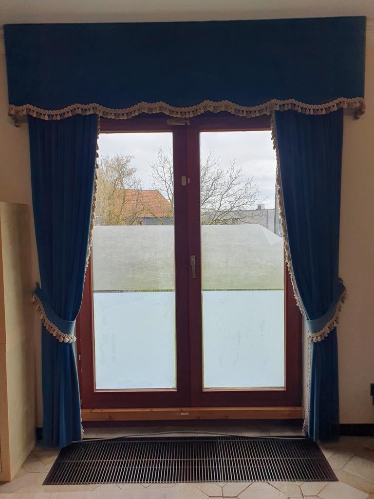 Fluwelen gordijnen klassiek, Maison & Meubles, Ameublement | Rideaux & Stores à lamelles, Bleu, Klassiek, Enlèvement, Utilisé