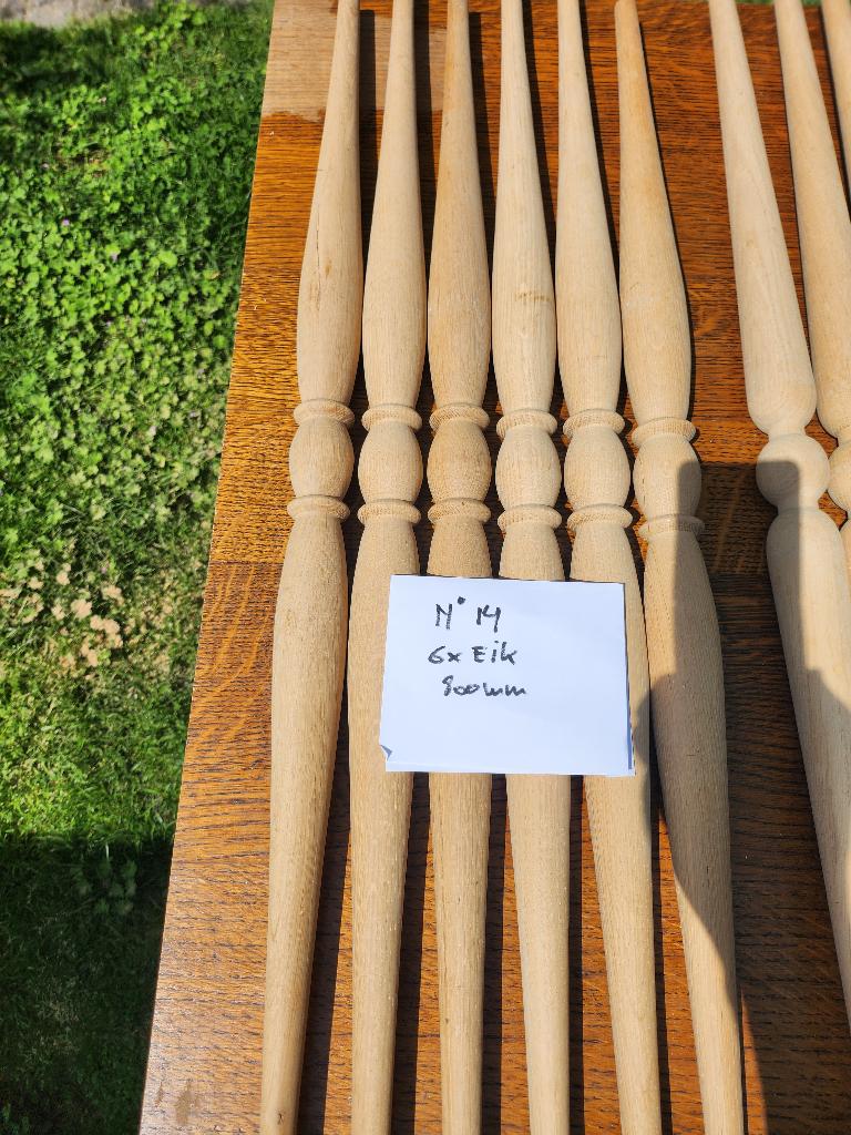 Pilasters hout voor trap of balustrade, Doe-het-zelf en Bouw, Hout en Planken, Nieuw, Eiken, Minder dan 200 cm, 50 mm of meer