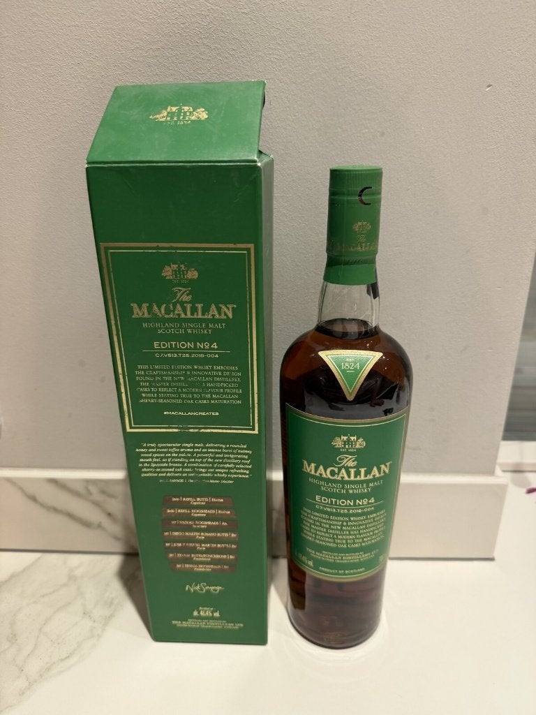 Macallan Edition No 4 Limited Release 70cl 48,4% ongeopend, Overige gebieden, Overige typen, Nieuw, Ophalen of Verzenden