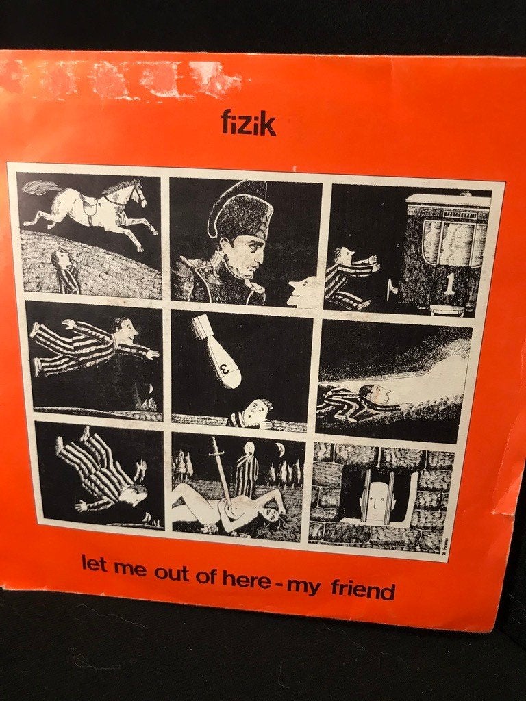 Single « Let Me Out of Here » de FIZIK, CD & DVD, Vinyles | Autres Vinyles, Enlèvement ou Envoi, 1980 - 1989, Utilisé, 7 inch