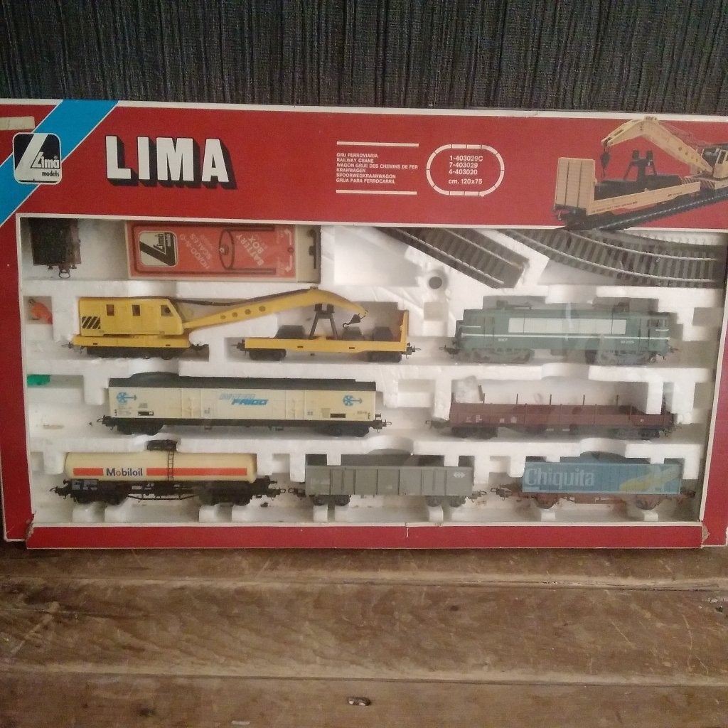 Vintage  LIMA treinset in doos. Mooie vintage set!!, Envoi, Utilisé, Set de Trains, Lima
