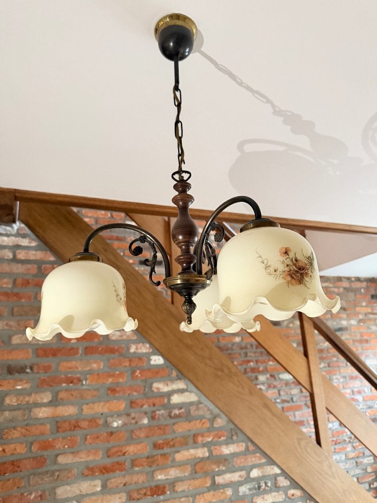 Kroonluchter, Huis en Inrichting, Lampen | Kroonluchters, Ophalen, Gebruikt, Glas, Klassiek