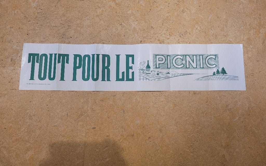 ancienne publicité Delhaize Picnic, Enlèvement ou Envoi, Utilisé, Panneau publicitaire