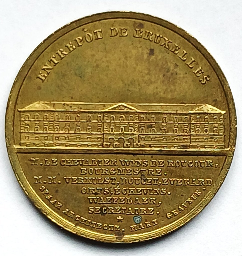 Médaille 1844 ouverture l'entrepôt Bruxelles par Léopold 1, Enlèvement ou Envoi, Autres matériaux