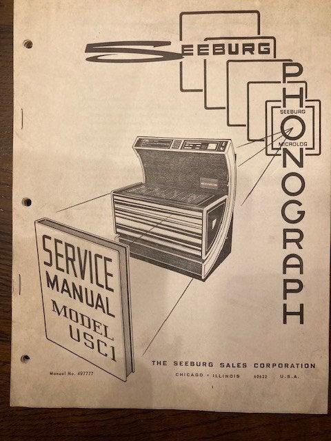 SEEBURG SELECT-O-MATIC MODEL USC1 service manual, Verzamelen, Met singles, Ophalen of Verzenden, Zo goed als nieuw, 1970 tot heden