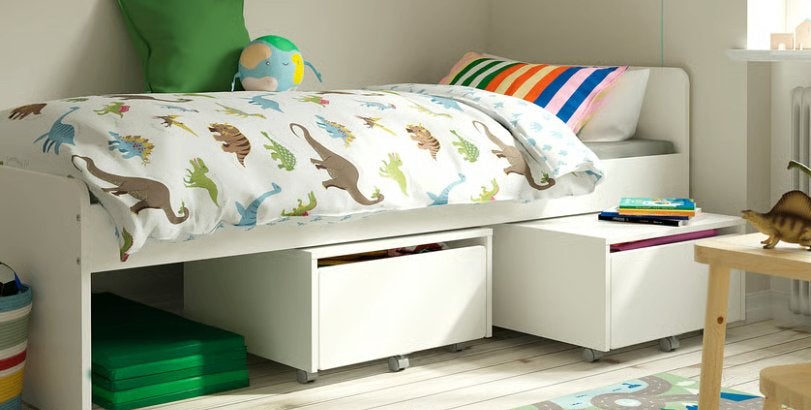MOET WEG VOOR 8/8 Bed (ikea SLAKT), Ophalen, Gebruikt, 90 cm, Eenpersoons