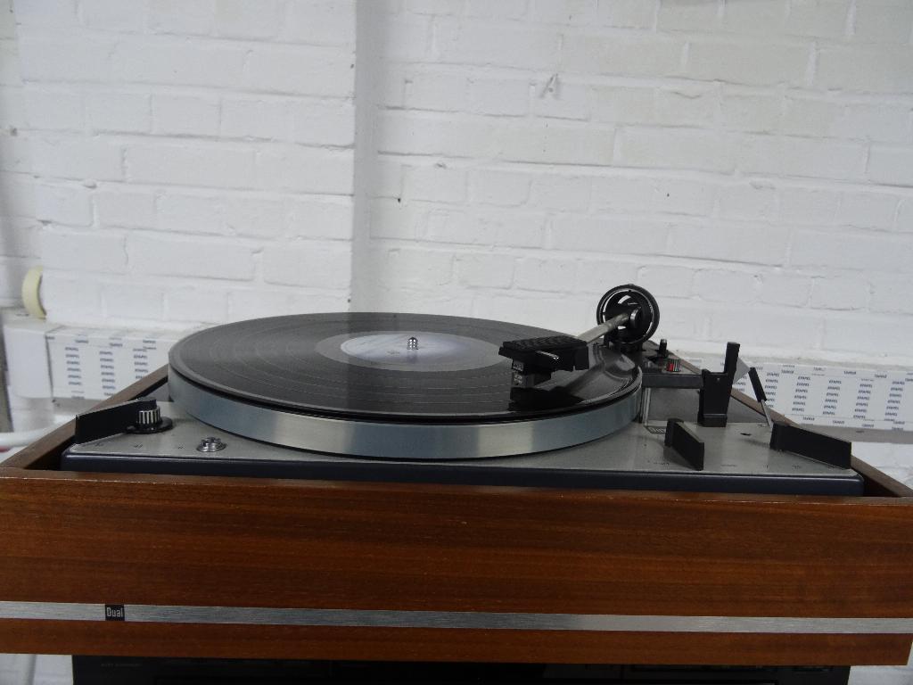 vintage dubbele 1219 draaitafel Shure +plexicel, Audio, Tv en Foto, Gebruikt, Automatisch, Ophalen of Verzenden, Platenspeler