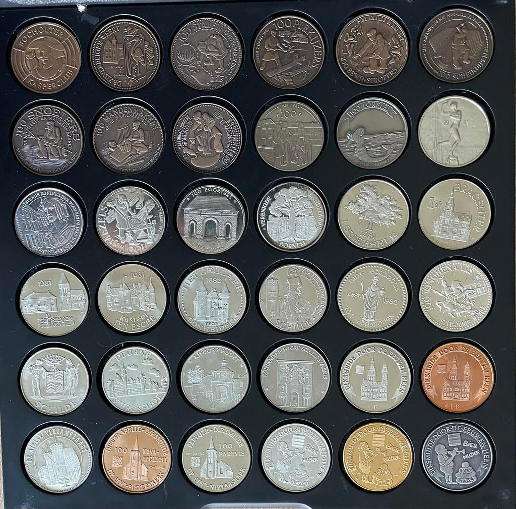 Belgische munten van gemeente 36 stuks (zie beschrijving), Postzegels en Munten, Ophalen, Overig, Losse munt