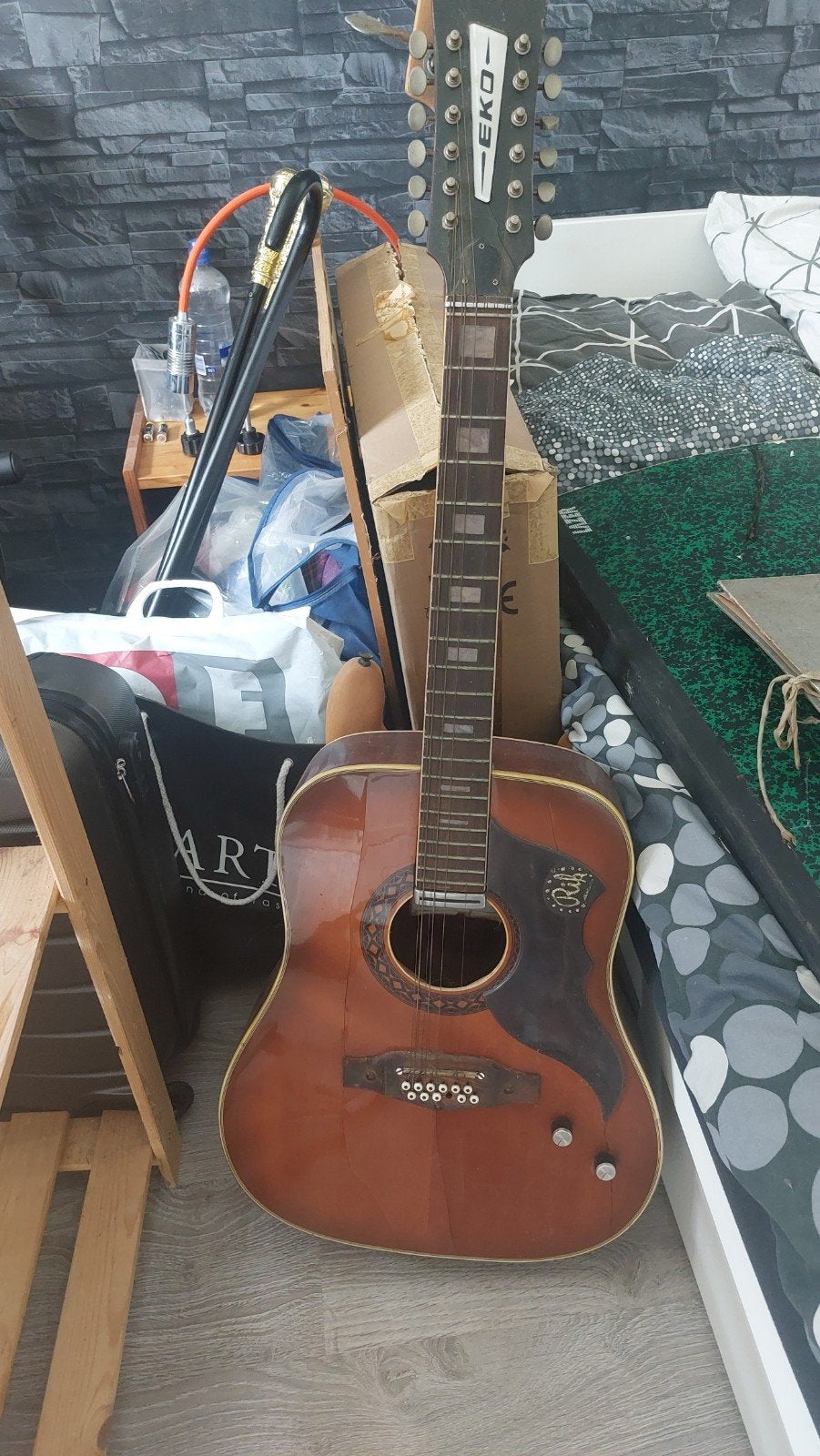 semi accoustic Guitar EKO 12 string, Ophalen, Gebruikt, Western- of Steelstringgitaar, 12-snarig