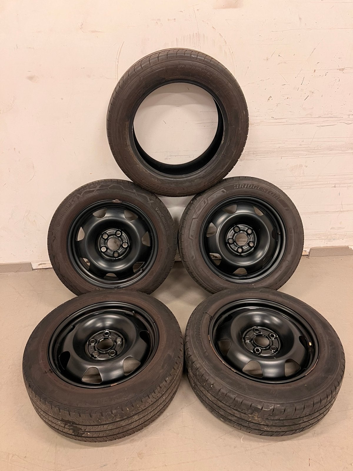 KIT ETE VW T6.1 Continental/Bridgestone 215/60/R17C, Auto-onderdelen, Banden en Velgen, Ophalen, Banden en Velgen, 17 inch, Zomerbanden