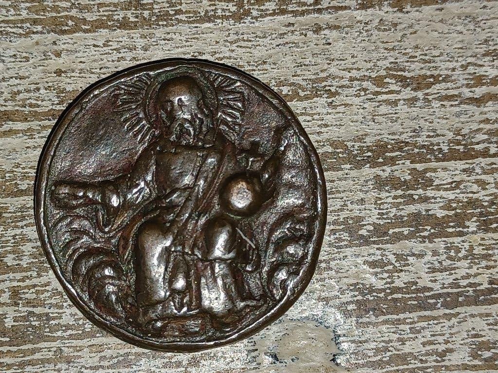 armenpenning sint salvator brugge brood brons, Postzegels en Munten, Penningen en Medailles, Ophalen of Verzenden, Brons