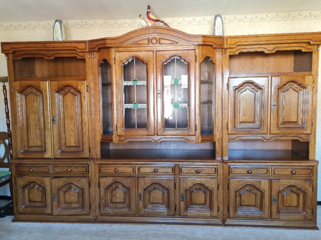Eikenhouten eetkamer LAMBERMONT, Ophalen, Gebruikt, Rustique, 8 stoelen of meer