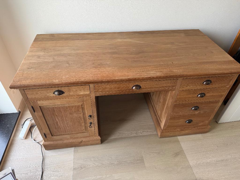 Bureau (Teak), Huis en Inrichting, Bureaus, Ophalen, 160 cm, Zo goed als nieuw, Overige merken
