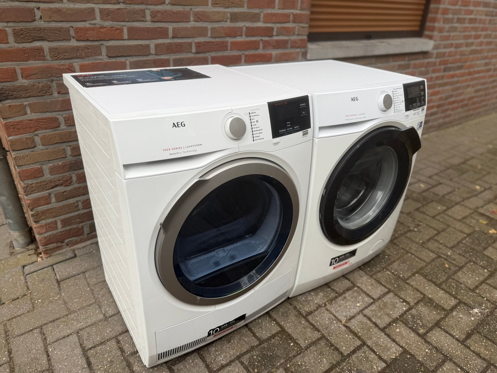 Wasmachine en droogkast Aeg werken perfect beide A+++ 8KG, Elektronische apparatuur, Wasmachines, Ophalen, Zo goed als nieuw