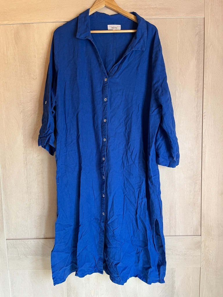 lang kleed blauw lola liza 50 linnen viscose, Kleding | Dames, Lola-liza, Blauw, Jurk, Ophalen of Verzenden