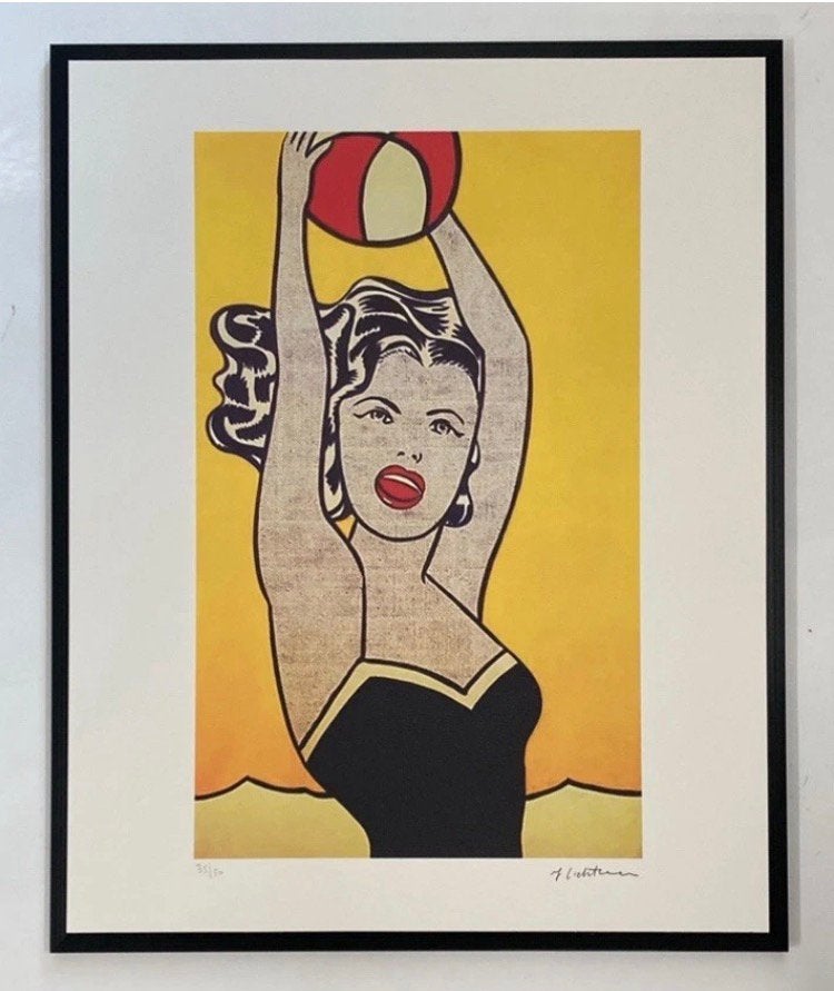 Lithografie van Roy Lichtenstein. Ingelijst verkocht, Ophalen of Verzenden, Lithografie