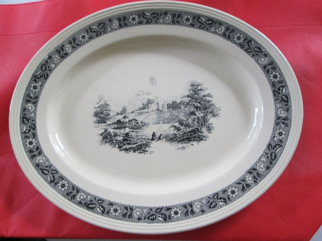 Vintage Boch dien of sierbord van 38 cm lang in heel goede, Antiek en Kunst, Ophalen of Verzenden