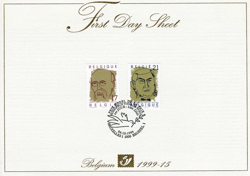 (B) FDS 1999-15  2838/2839 - Nobelprijswinnaars,, Postzegels en Munten, Verzenden